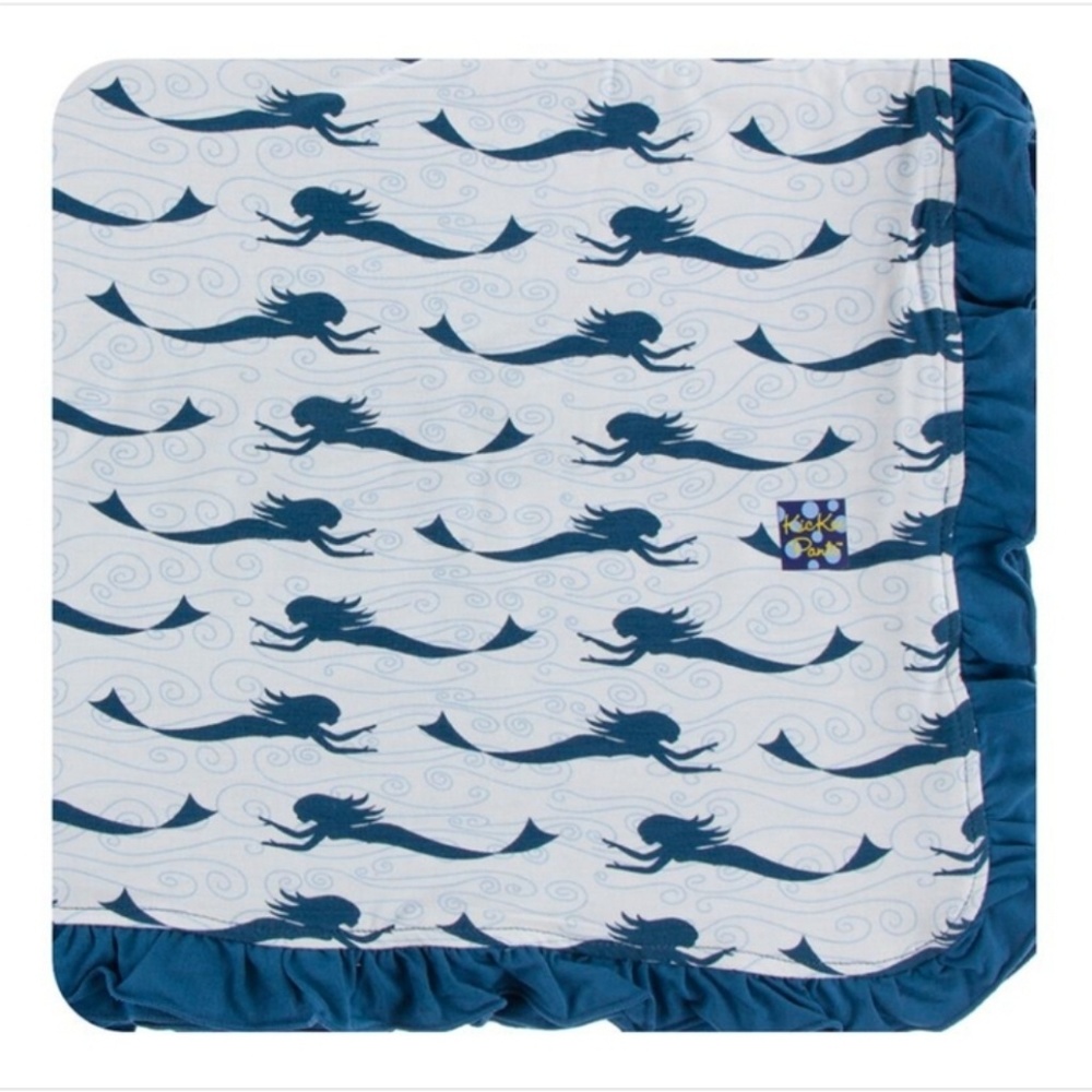 Mermaid toddler ruffle blanket